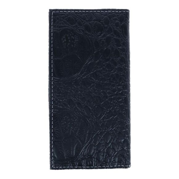 CTM Men's Alligator Print Roper Wallet and Checkbook Holder - Picture 5 of 5